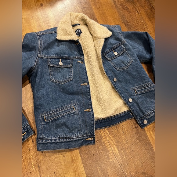 Gap denim Jean Jacket Sherpa lined - Picture 1 of 9